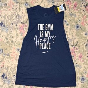 Nike Women's Navy Blue Muscle Tee